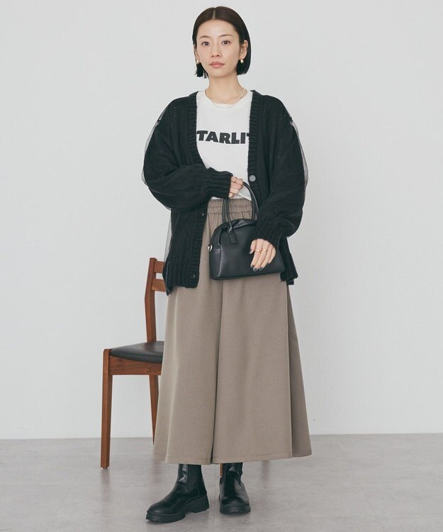 AMERICAN HOLIC チュールレイヤードカーディガン Black