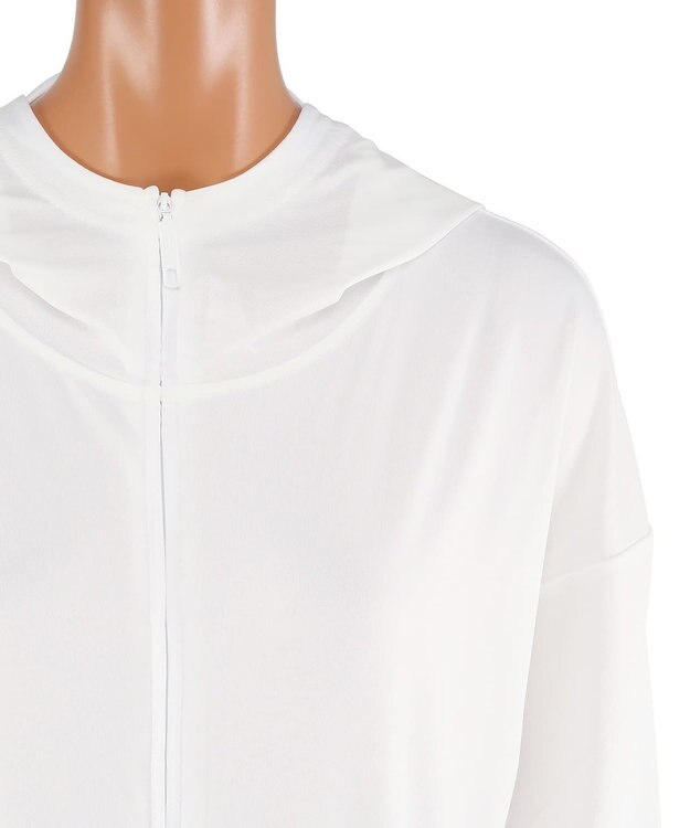 San-ai Resort（三愛水着楽園） 【UNISEX】【【UPF50＋】　ユニセックス　ラッシュパーカー　S・M・L　【San-ai Resort（サンアイリゾート）】 ホワイト