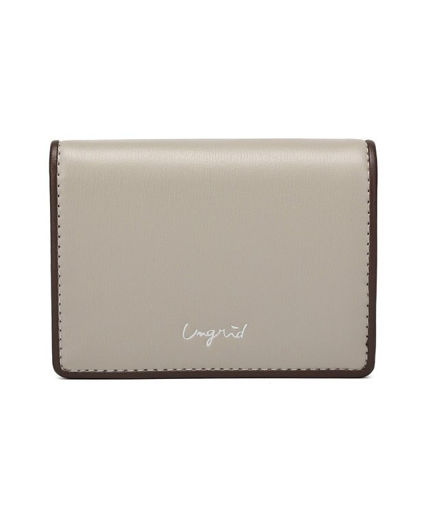 style code 【Ungrid/アングリッド】パイピング　三つ折りミニ財布 ライトグレー