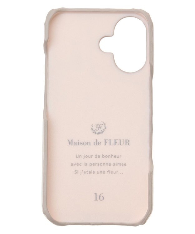 Maison de FLEUR カードポケットミラー付きアイフォン16ケース Pink