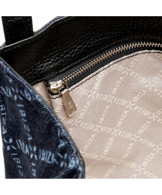 IBIZA バケーロ　ロゴデニム　ハンドバッグ 紺