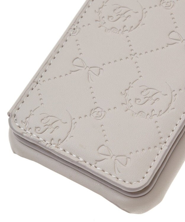 Maison de FLEUR カードポケットミラー付きアイフォン16ケース Grayish Pink