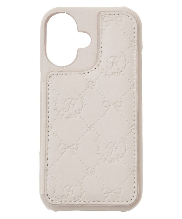 Maison de FLEUR カードポケットミラー付きアイフォン16ケース Pink