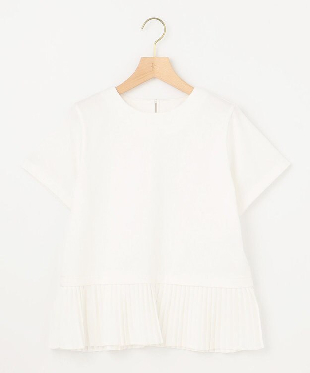 組曲 L クールプレーティング天竺プリーツ カットソー アイボリー系