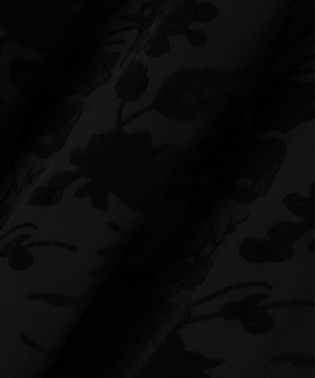 ANY SIS 【2SET】フェザー ニット × フロッキー スカート ライトグレー×ブラック