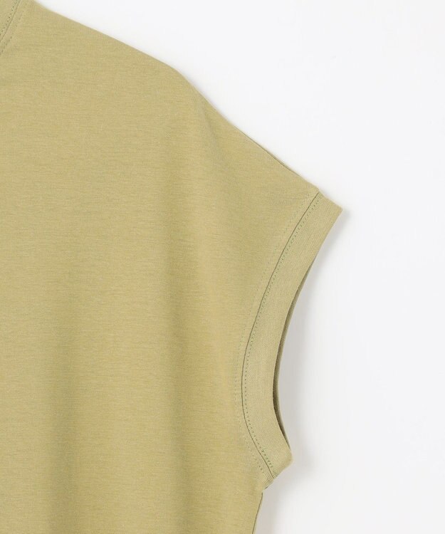 ANY L モックネックフレンチスリーブプルオーバー マスタード