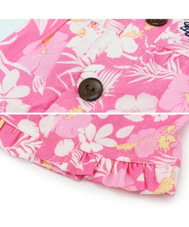 PET PARADISE スヌーピー 背中開き アロハワンピース 小型犬 ピンク