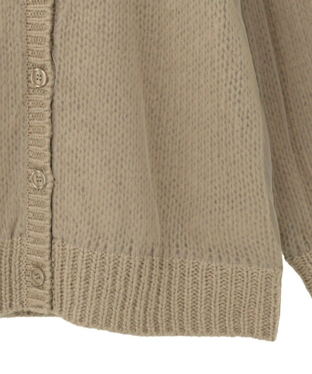 AMERICAN HOLIC チュールレイヤードカーディガン Gray Beige