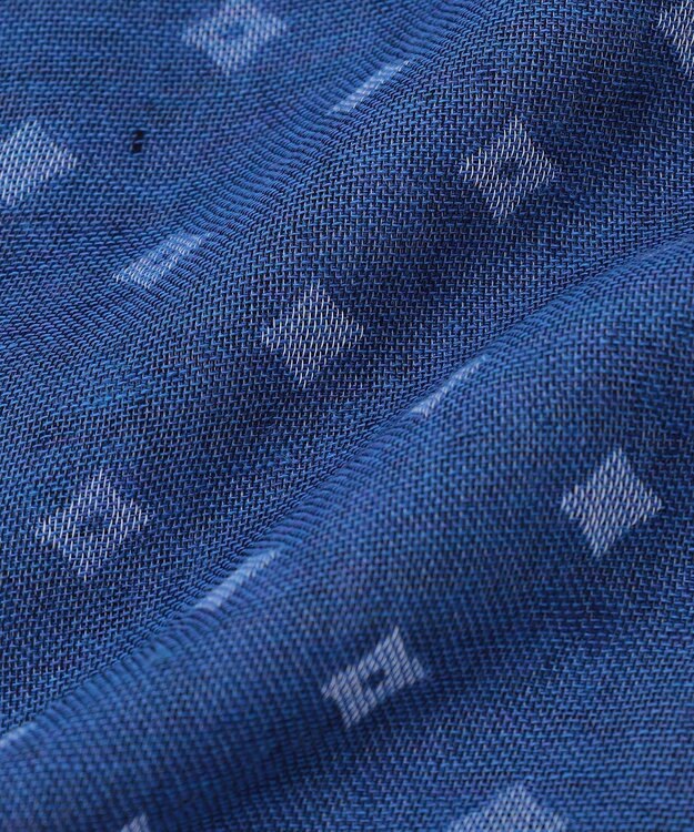 JOSEPH ABBOUD 【イタリア製・EMMESTYLE】クレストパターン ストール サックスブルー系7