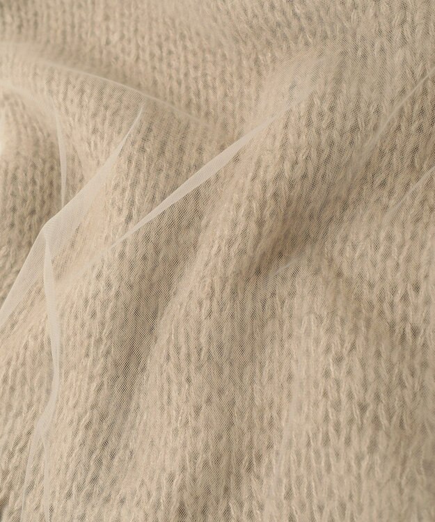 AMERICAN HOLIC チュールレイヤードカーディガン Gray Beige