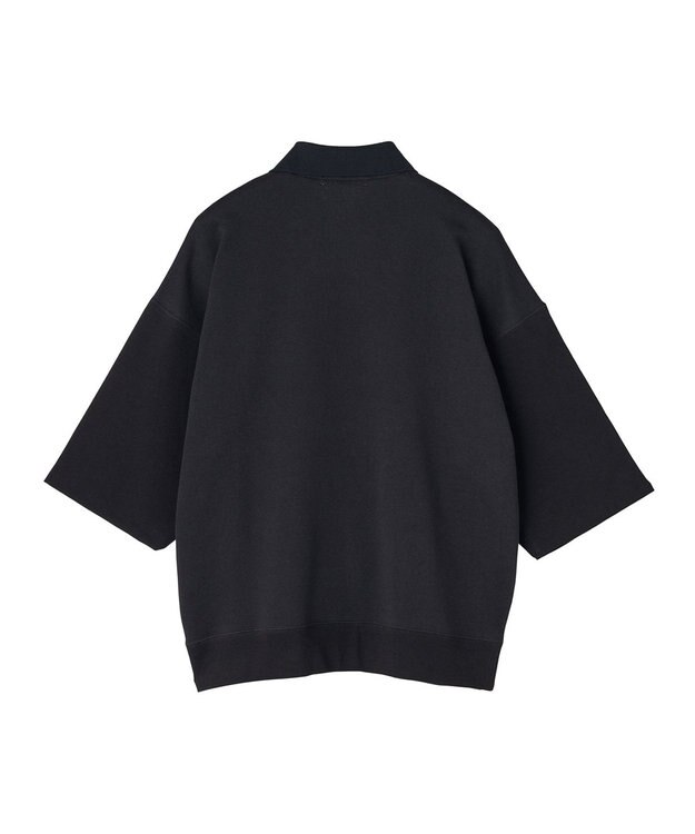 HAAG スマイルコットン HALF SLEEVE SWEAT POLO SHIRTS ポロシャツ ブラック