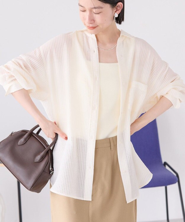 AMERICAN HOLIC シャドーストライプオーバーシャツ