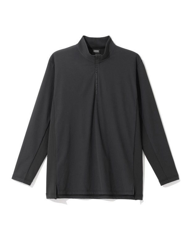 ZERO HALLIBURTON 【ストレッチ・UVカット】 Octa ハイブリッド ハーフジップモックネックトップス ZHG-M5A8 85125 ブラック
