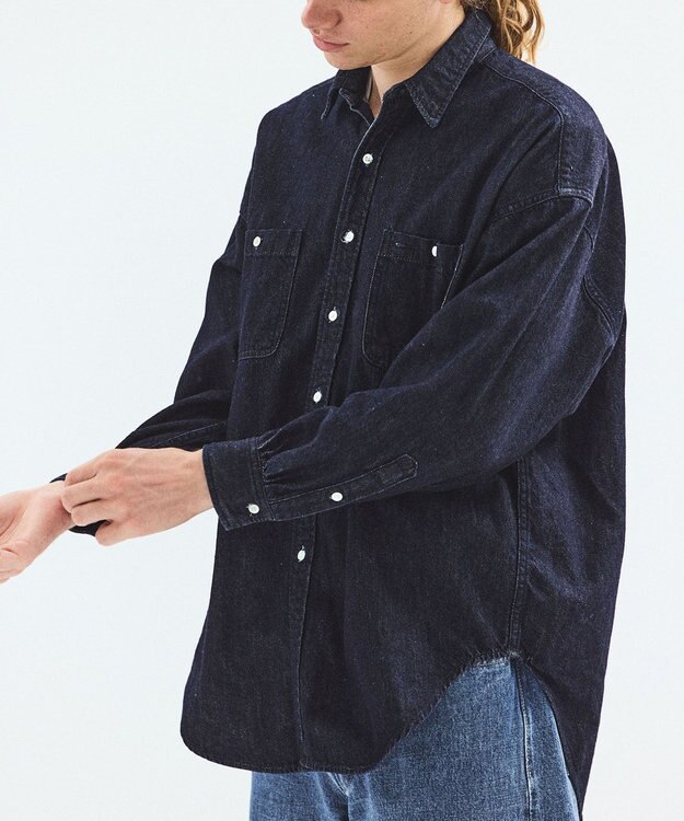 LENO DOUBLE POCKETS SHIRTS《UNISEX》デニムシャツ INDIGO