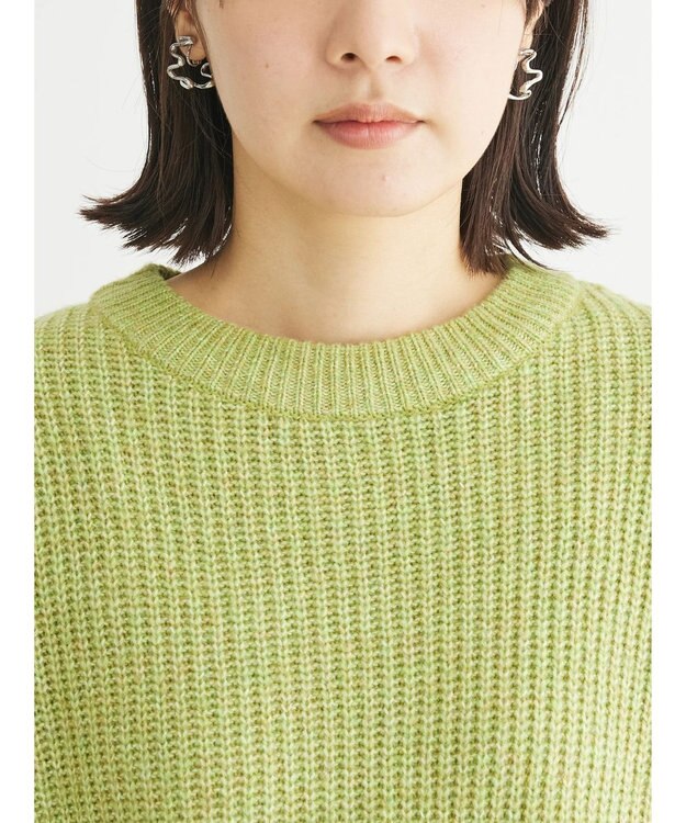 Green Parks ＭＩＸ畦ニットチュニック Green