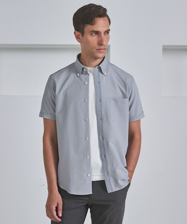 GOTAIRIKU とにかく涼しい/酷暑対応【吸水速乾】クールマックスサッカーシャツ（25/26年モデル） グレー×白