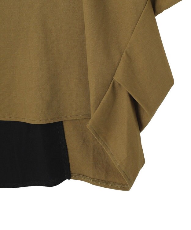YECCA VECCA 異素材切替バックデザインプルオーバー Khaki