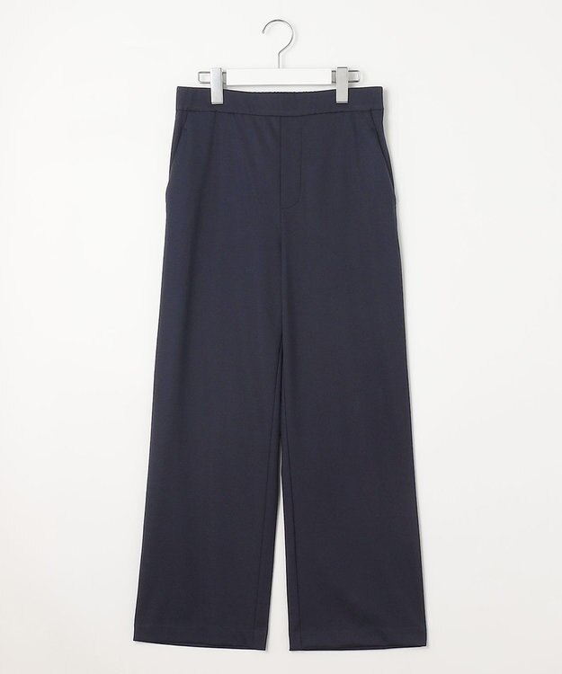 J.PRESS LADIES L 【洗える】 ハリプルライトジャージー パンツ ネイビー系