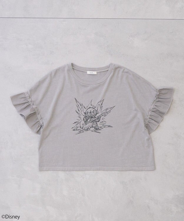 earth music&ecology スティッチ／フリルドッキングＴＥＥ Gray Beige