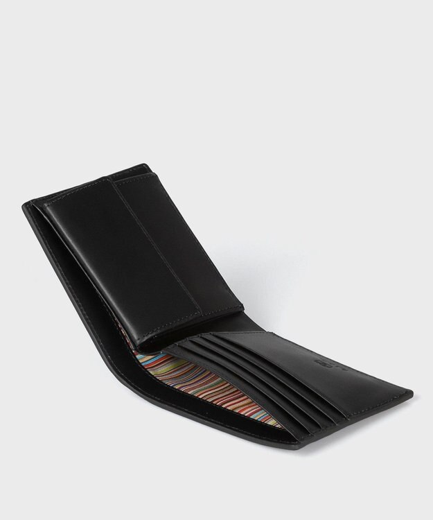 Paul Smith ベジタンストライプトリム 2つ折り財布 ブラック