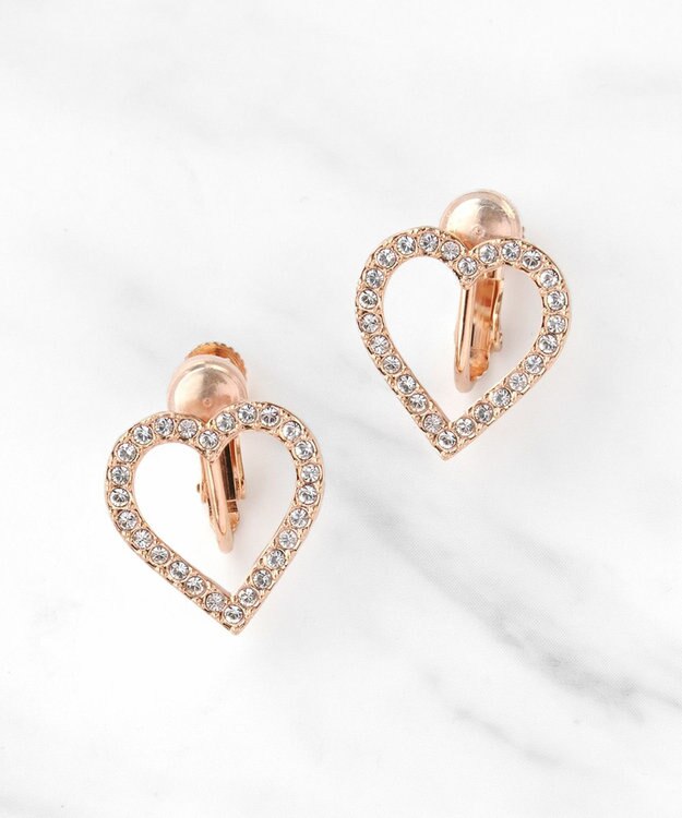 TOCCA WISH IN HEART EARRINGS イヤリング ローズ系