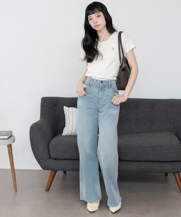 WEGO 別注USPOLOヘンリーネックT ホワイトアイボリー