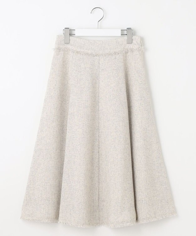 Feroux 【セットアップ対応】春ツイード フレアスカート ホワイト系1