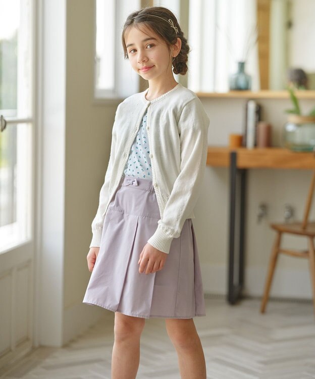 組曲 KIDS 【110-140㎝】ボックスタック キュロット ラベンダー系