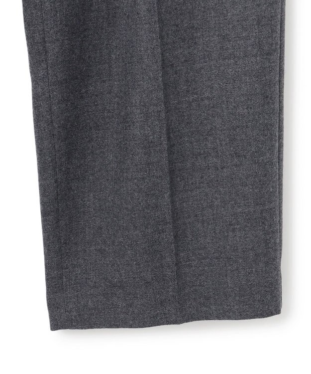 BEIGE， TERNES / 変形タックウールワイドパンツ Md.Gray