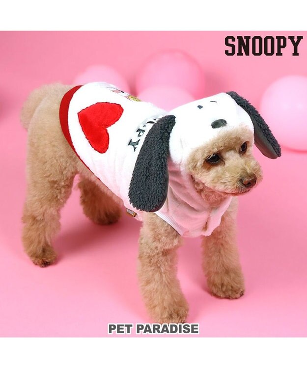 PET PARADISE スヌーピー ベストパーカー 《 なりきり ラブ》 小型犬 白~オフホワイト