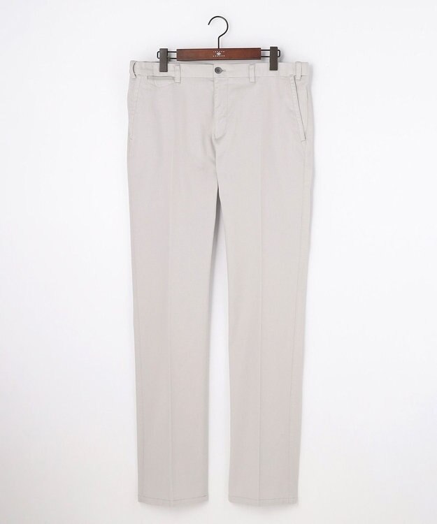 JOSEPH ABBOUD 【キングサイズ・ウエストも伸びる!オーガニックコットン使用】ハイパワーカルゼ パンツ 26SSモデル ライトグレー系