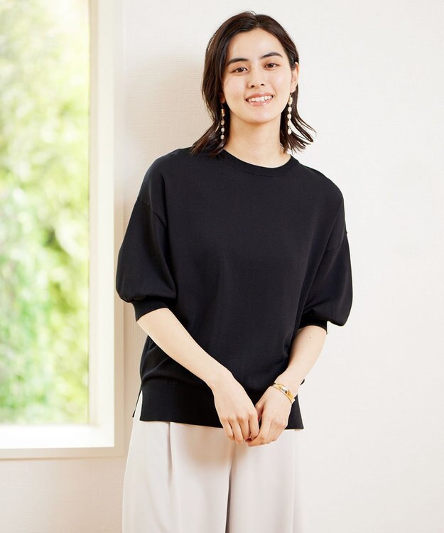 UNFILO 【接触冷感/UVケア/抗菌防臭】スゴ機能 ニット ブラック系