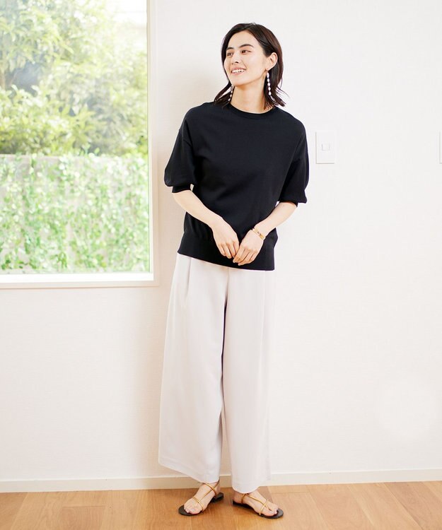 UNFILO 【接触冷感/UVケア/抗菌防臭】スゴ機能 ニット ブラック系