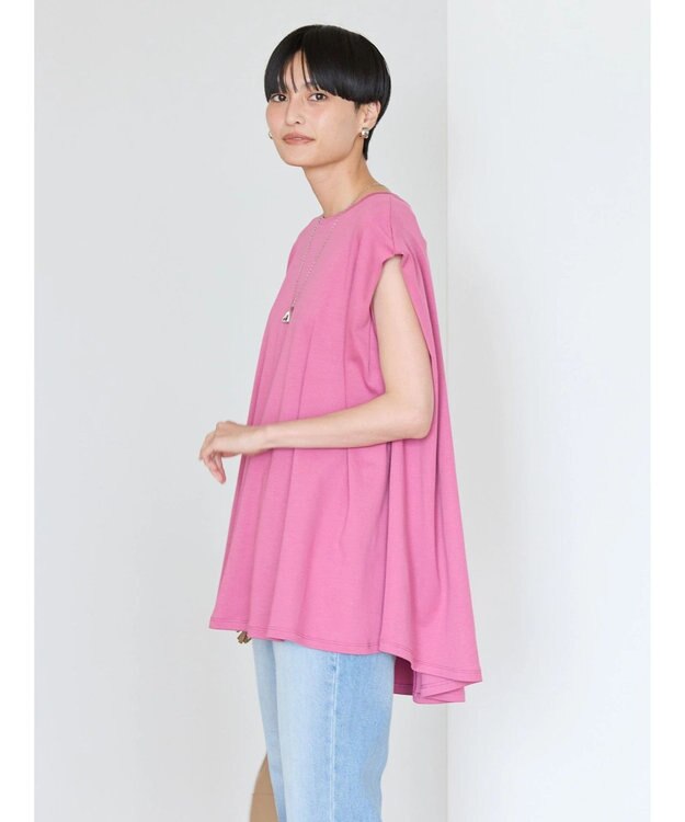 AMERICAN HOLIC 接触冷感フレンチスリーブカットチュニック Pink