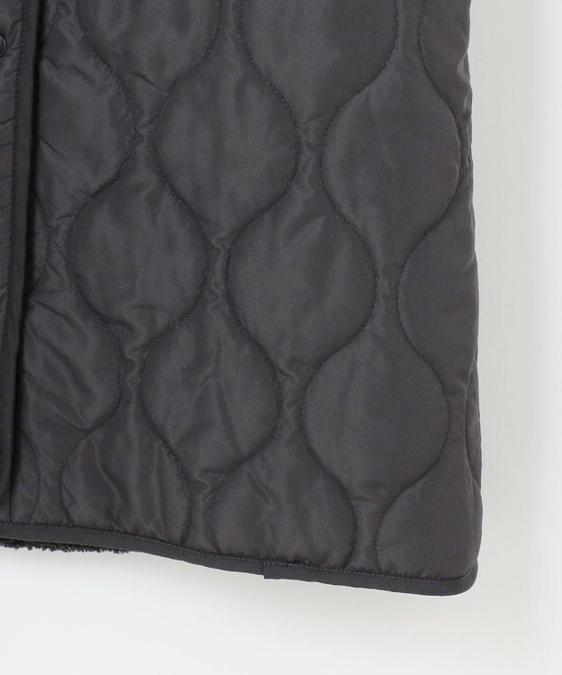 ANY L 【マフラー付き】キルトリバーシブルコート ブラック