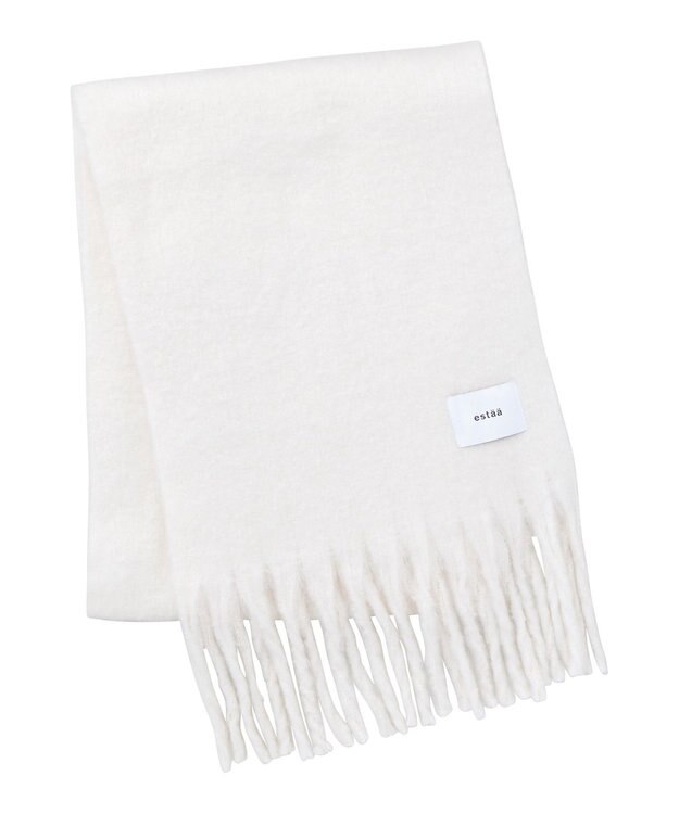 MOONBAT 【美人百花2月号/CanCam/andGIRL掲載】洗える ボリュームマフラー ソフトプレーン 幅40cm オフホワイト