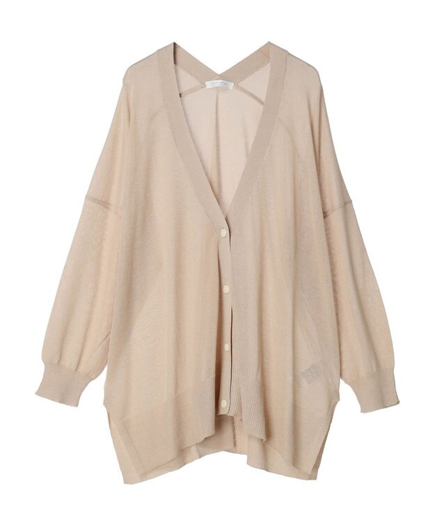 Green Parks 接触冷感シアーニットカーディガン Light Beige