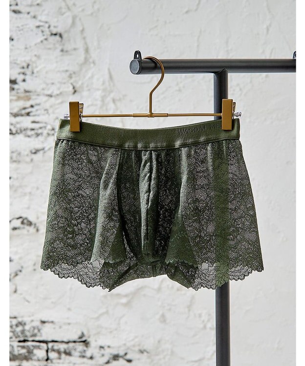 WACOAL MEN ボクサーパンツ 【レースボクサー】 美しさと快適さを追求 通気性 前閉じ WT3822 /ワコールメン オリーブ