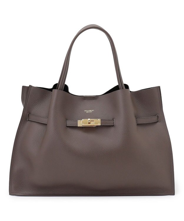 23区 VIOLAd'ORO イタリアンWフェイスレザー ラージ トートバッグ ダークブラウン系