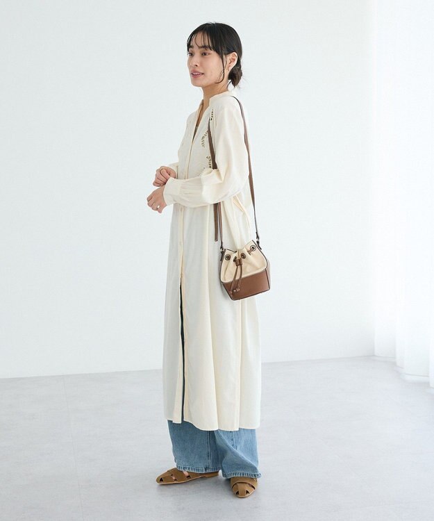 CRAFT STANDARD BOUTIQUE インド製 カットワークシシュウワンピース Natural