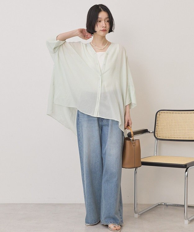 AMERICAN HOLIC Vネックポンチョシャツ Mint