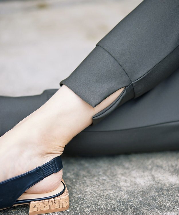 Tiaclasse L 【日本製・洗える】ロイカジョガーパンツ グレイッシュカーキ