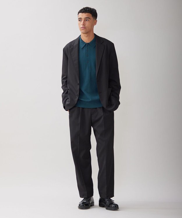 UNFILO MENS ウールライクテーラードジャケット ブラック