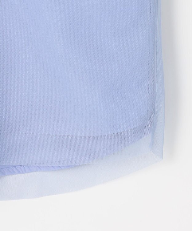 ANY L クロップドチュールコンビシャツ ブルー