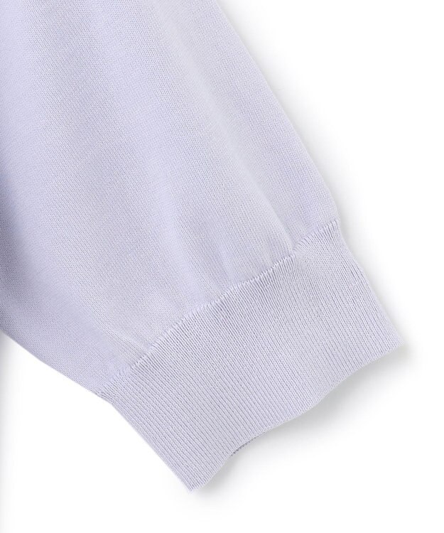 23区 L 【アンサンブル対応/洗える】プレミアム コットン 半袖 プルオーバー ライラック系