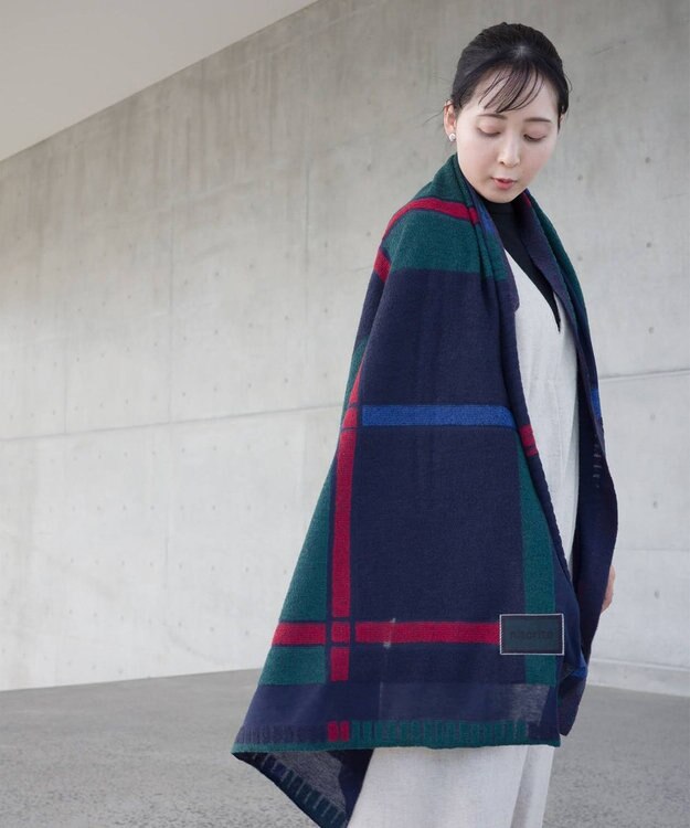 nitorito 【UNISEX】tanbo チェック柄 ストール navy