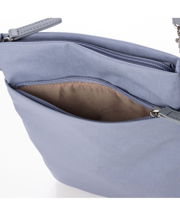 LA BAGAGERIE モノグラムデイリースマホポシェット ブルー