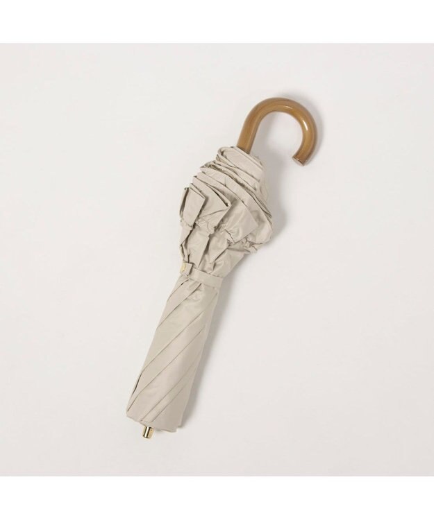 UNBILLION カシュネ cachenez / PUビッグフリルトップレス2段折りたたみ傘 ベージュ