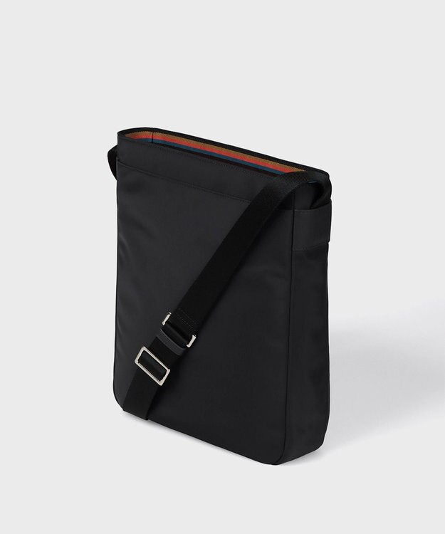 Paul Smith ナイロンブライトストライプトリム ショルダーバッグ ブラック