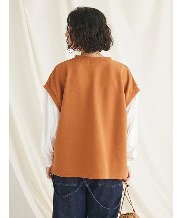 CRAFT STANDARD BOUTIQUE 起毛ワッフルレイヤード風プルオーバー Orange